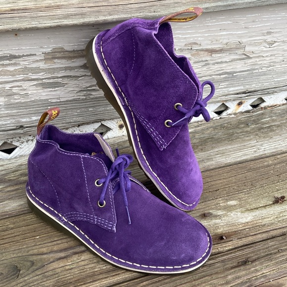 NWOB Dr. Martens Blythe Purple Suede 2-Eyelet Desert Chukka Boot Women's Size 6 - Picture 12 of 13